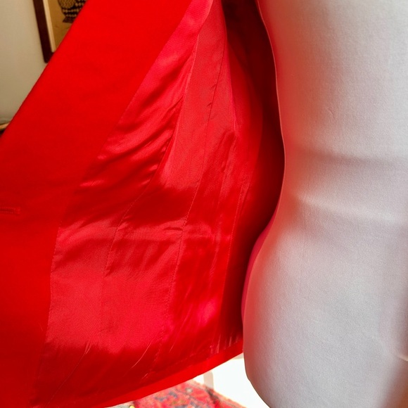 Vintage Pendleton Red Wool Blazer USA Made 100% Virgin Wool 80s 90s Size M - Picture 8 of 13